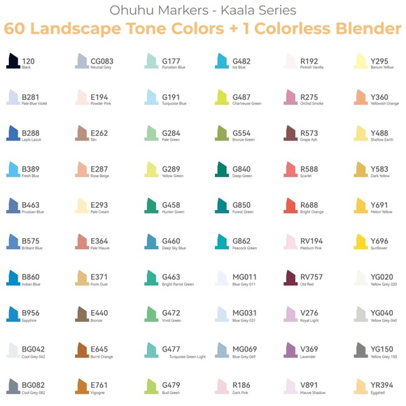 Ohuhu Alcohol Markers - Kayla Series in Landscape Tones - Picture 4 of 5